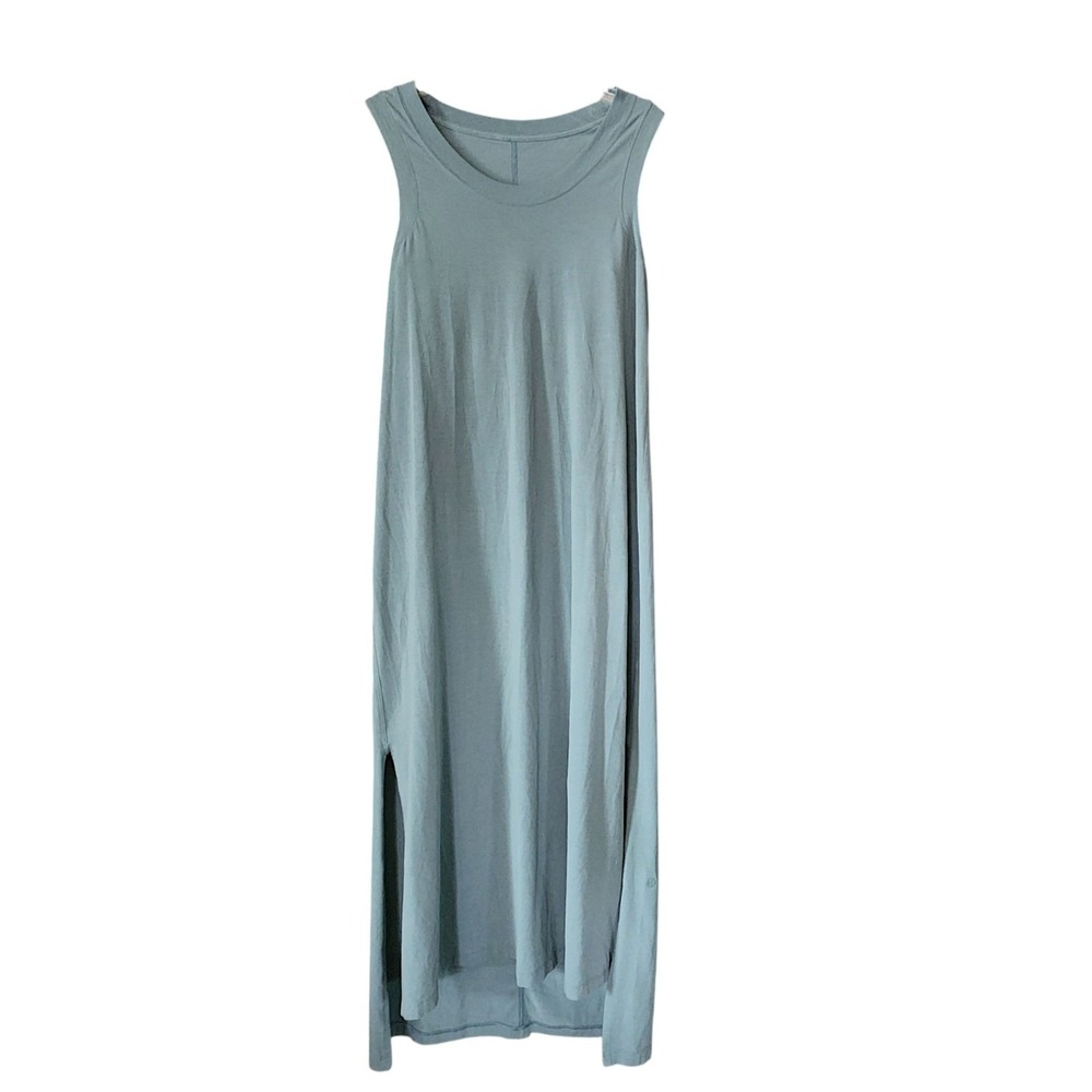 Lululemon All Yours Tank‎ Maxi Dress M/L 8/10 Gray Blue Sleeveless